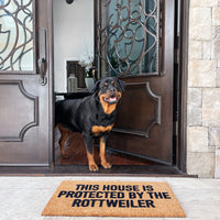 Protected By The Rottweiler Doormat