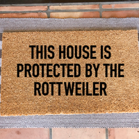 Protected By The Rottweiler Doormat