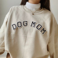 Cream Dog Mom Sweater