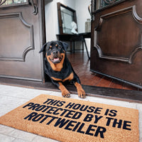 Protected By The Rottweiler Doormat