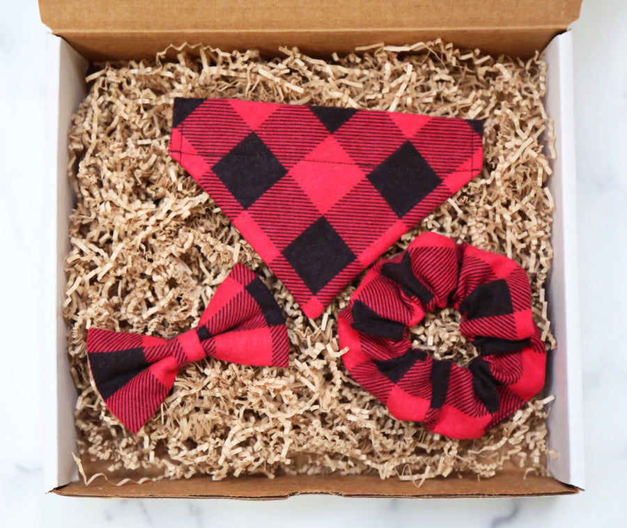 Red Plaid Gift Box