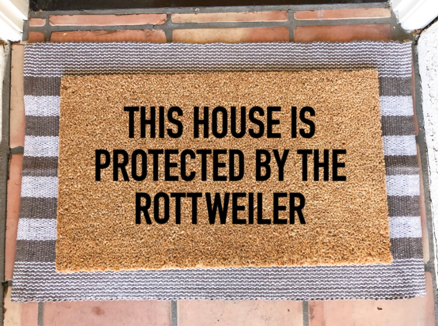 Protected By The Rottweiler Doormat